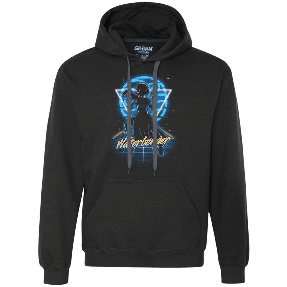 Sweatshirts Black / S Retro Waterbender Premium Fleece Hoodie