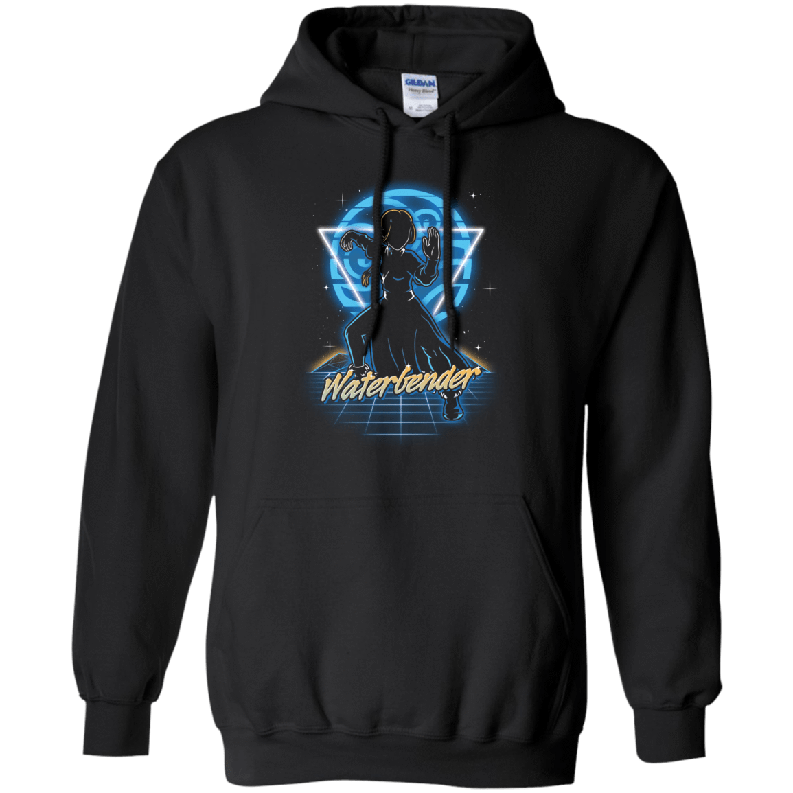 Sweatshirts Black / S Retro Waterbender Pullover Hoodie
