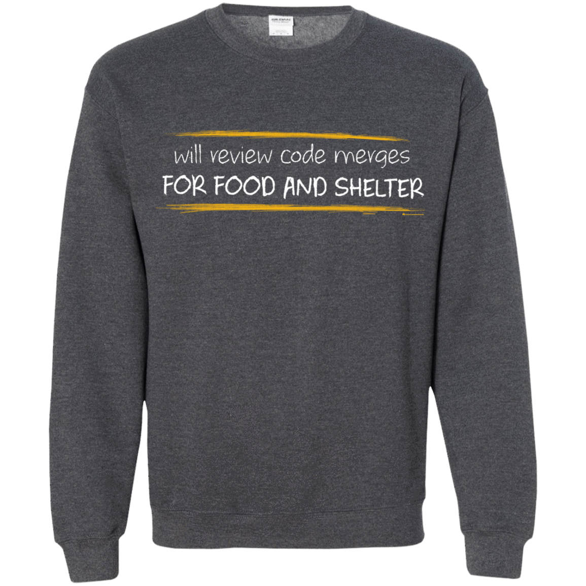 Sweatshirts Dark Heather / Small Reviewing Code For Food And Shelter Crewneck Sweatshirt