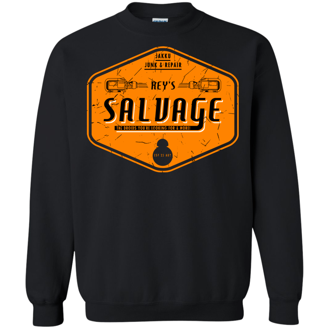 Sweatshirts Black / S Reys Salvage Crewneck Sweatshirt