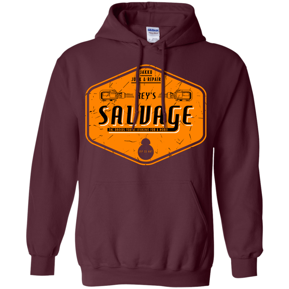 Sweatshirts Maroon / S Reys Salvage Pullover Hoodie
