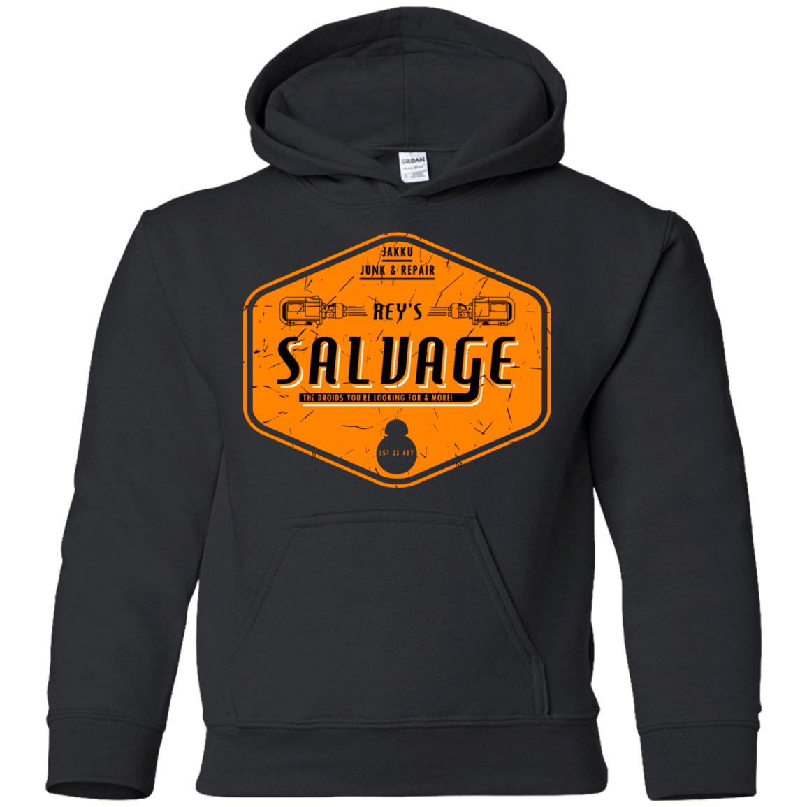Sweatshirts Black / YS Reys Salvage Youth Hoodie
