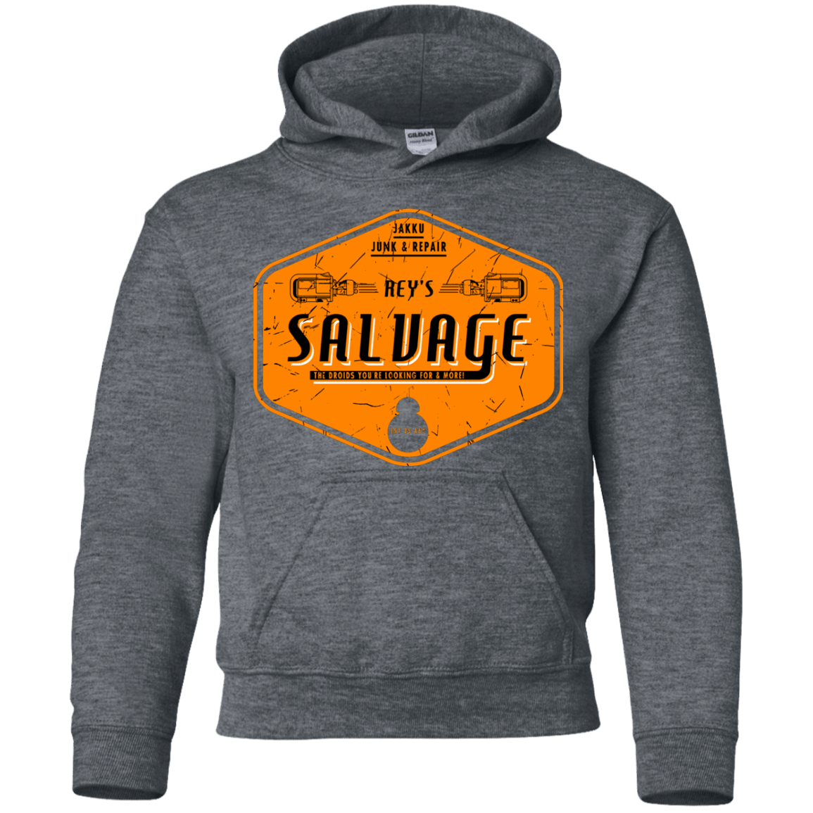 Sweatshirts Dark Heather / YS Reys Salvage Youth Hoodie