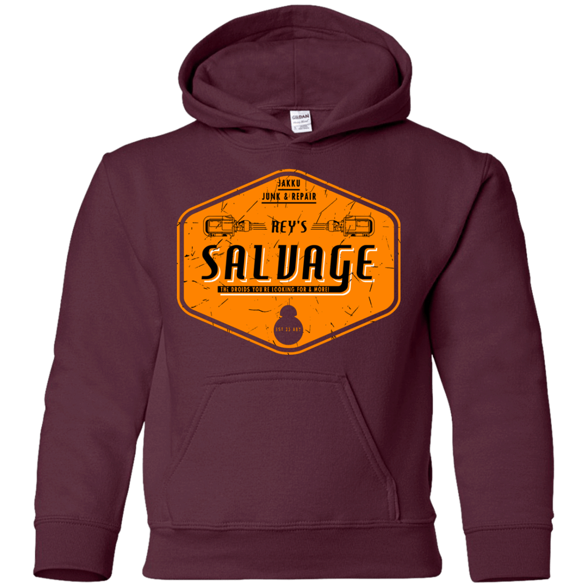 Sweatshirts Maroon / YS Reys Salvage Youth Hoodie