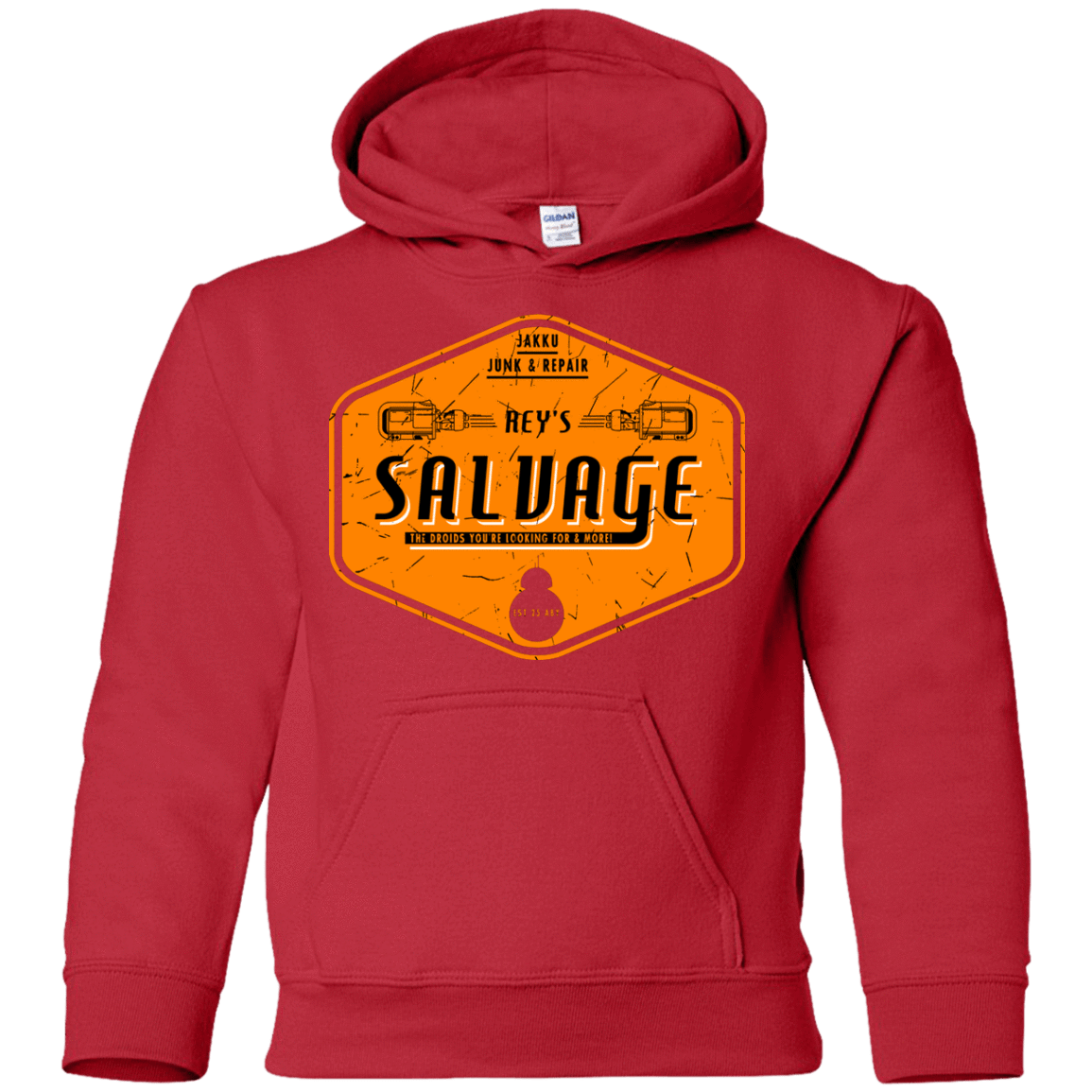 Sweatshirts Red / YS Reys Salvage Youth Hoodie