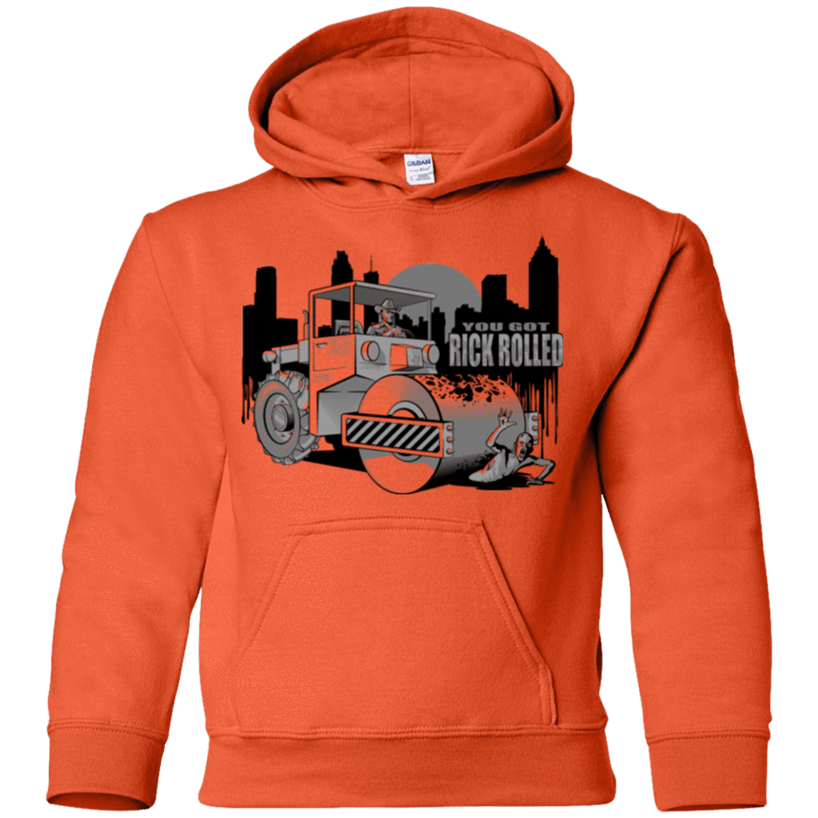 Sweatshirts Orange / YS Rick Rolled Youth Hoodie
