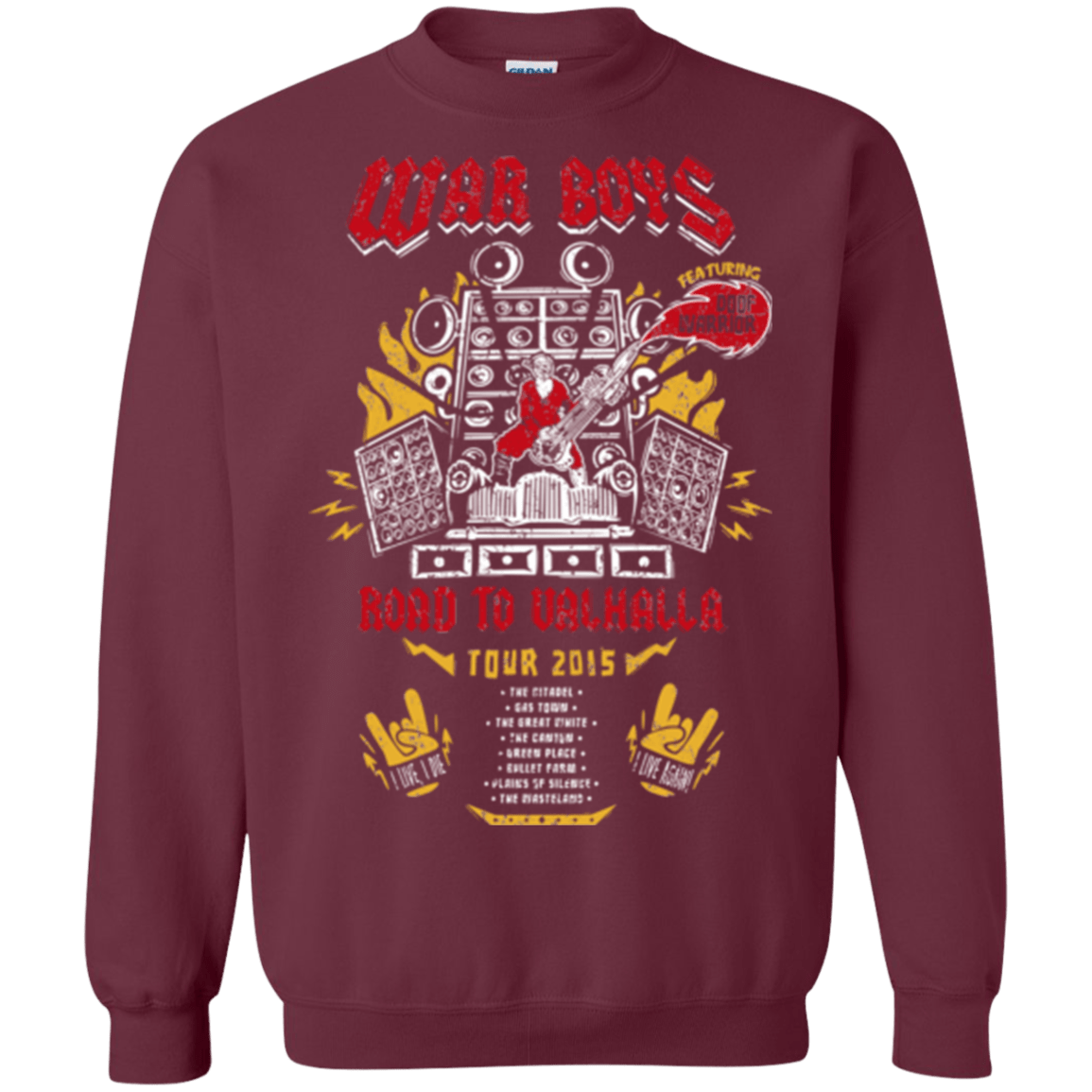 Sweatshirts Maroon / Small Road to Valhalla Tour Crewneck Sweatshirt