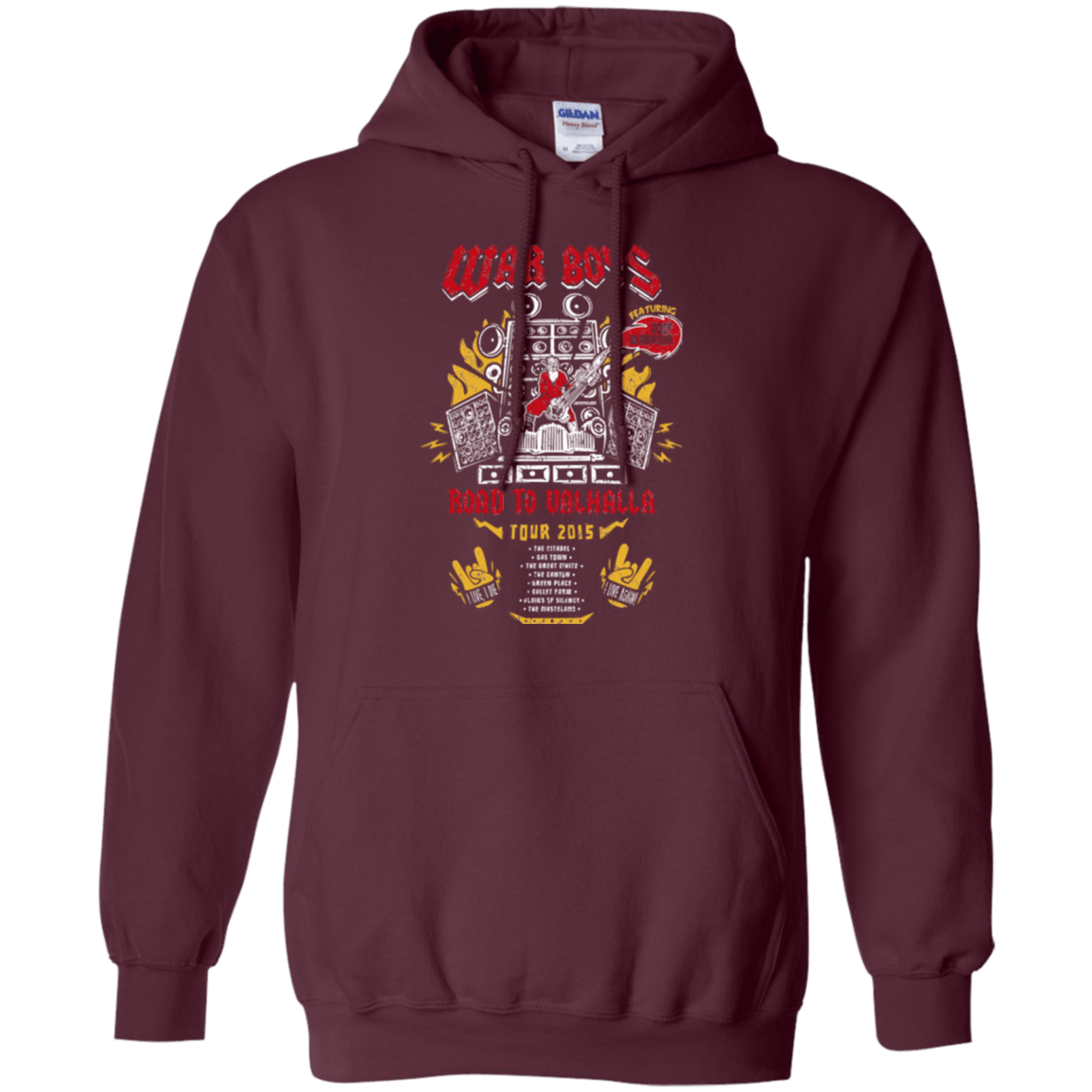 Sweatshirts Maroon / Small Road to Valhalla Tour Pullover Hoodie