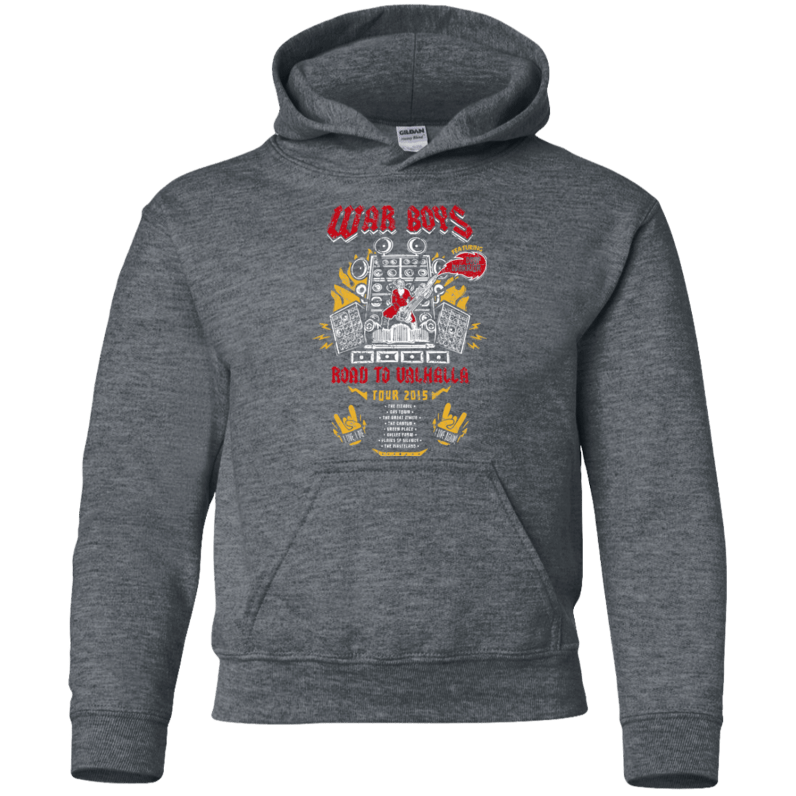 Sweatshirts Dark Heather / YS Road to Valhalla Tour Youth Hoodie