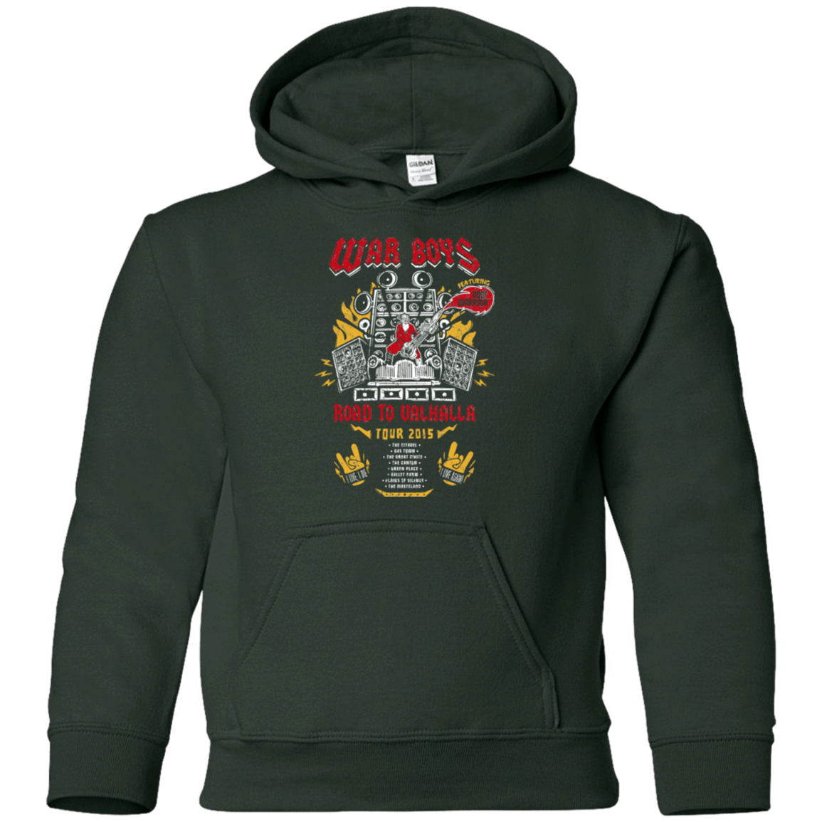 Sweatshirts Forest Green / YS Road to Valhalla Tour Youth Hoodie