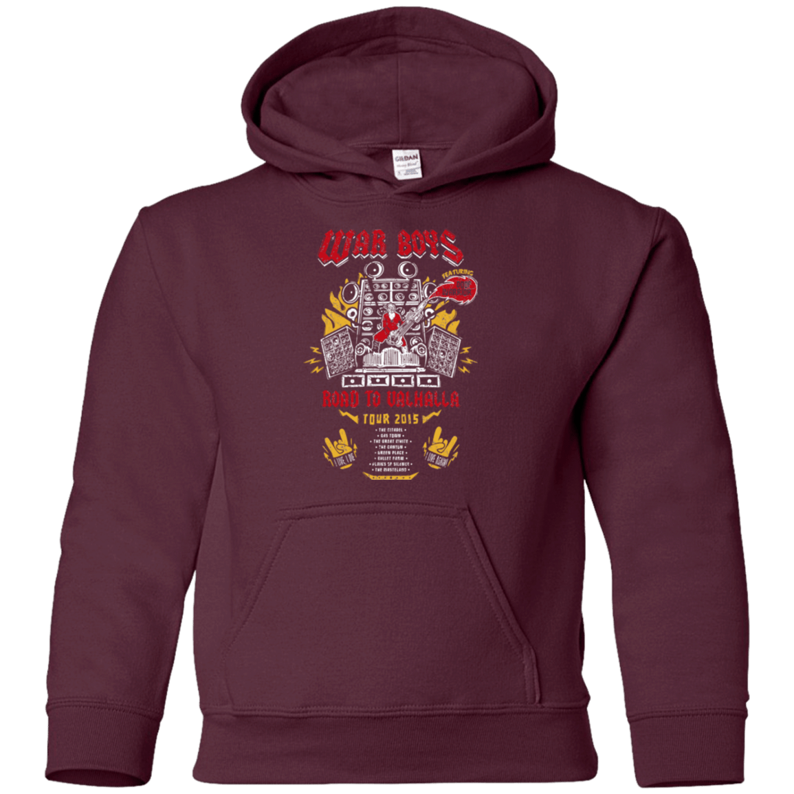 Sweatshirts Maroon / YS Road to Valhalla Tour Youth Hoodie