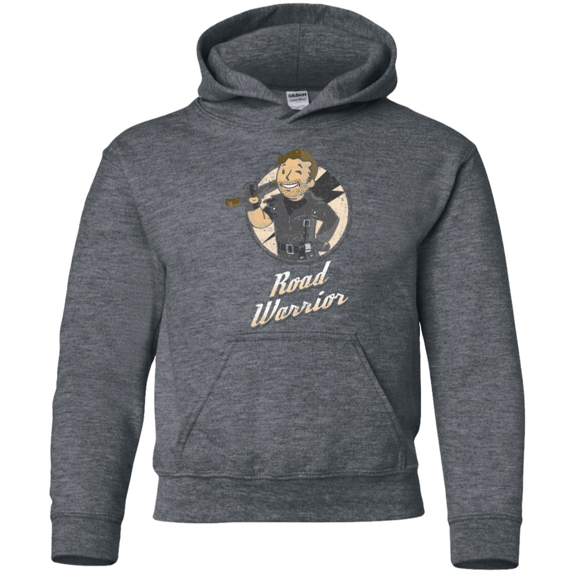 Sweatshirts Dark Heather / YS Road Warrior Youth Hoodie