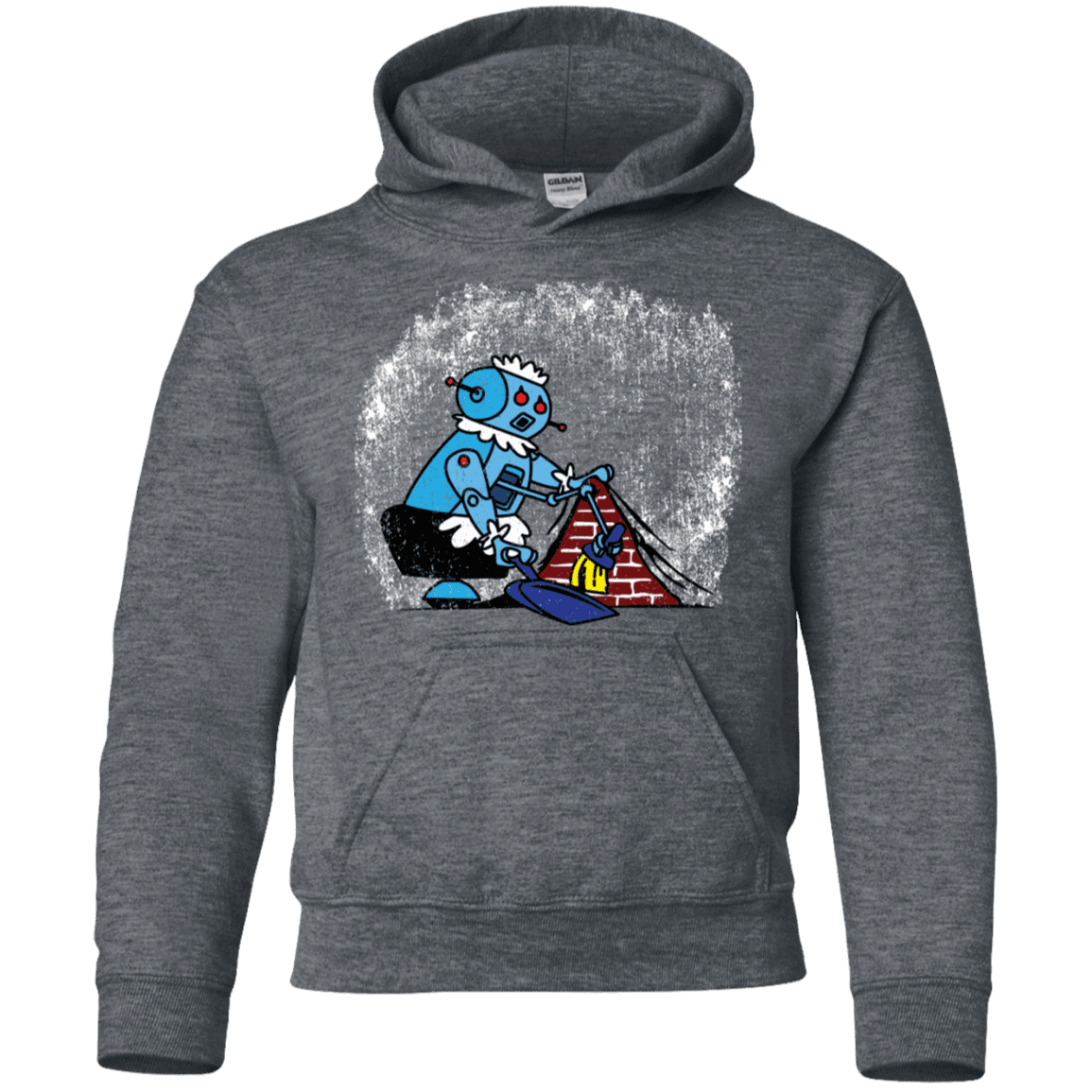 Sweatshirts Dark Heather / YS Robot Cleaner Youth Hoodie