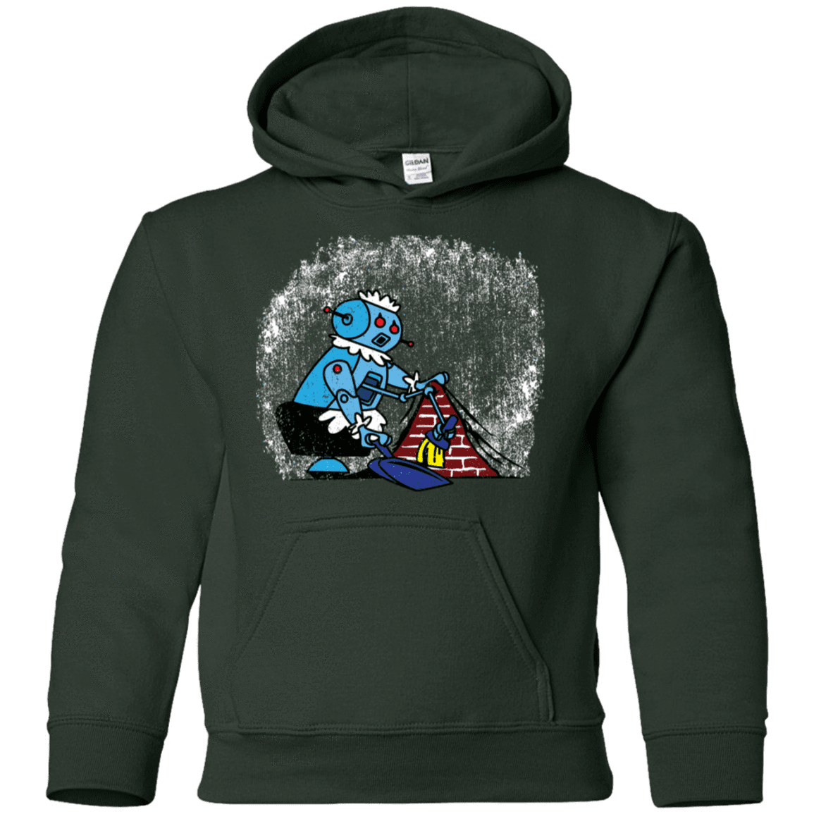 Sweatshirts Forest Green / YS Robot Cleaner Youth Hoodie