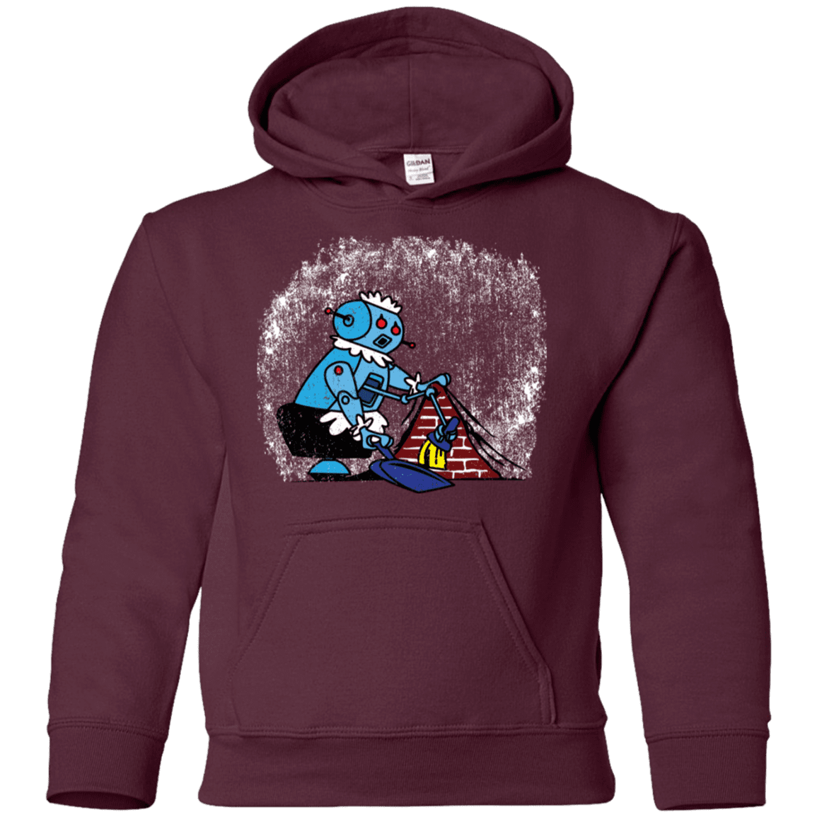 Sweatshirts Maroon / YS Robot Cleaner Youth Hoodie