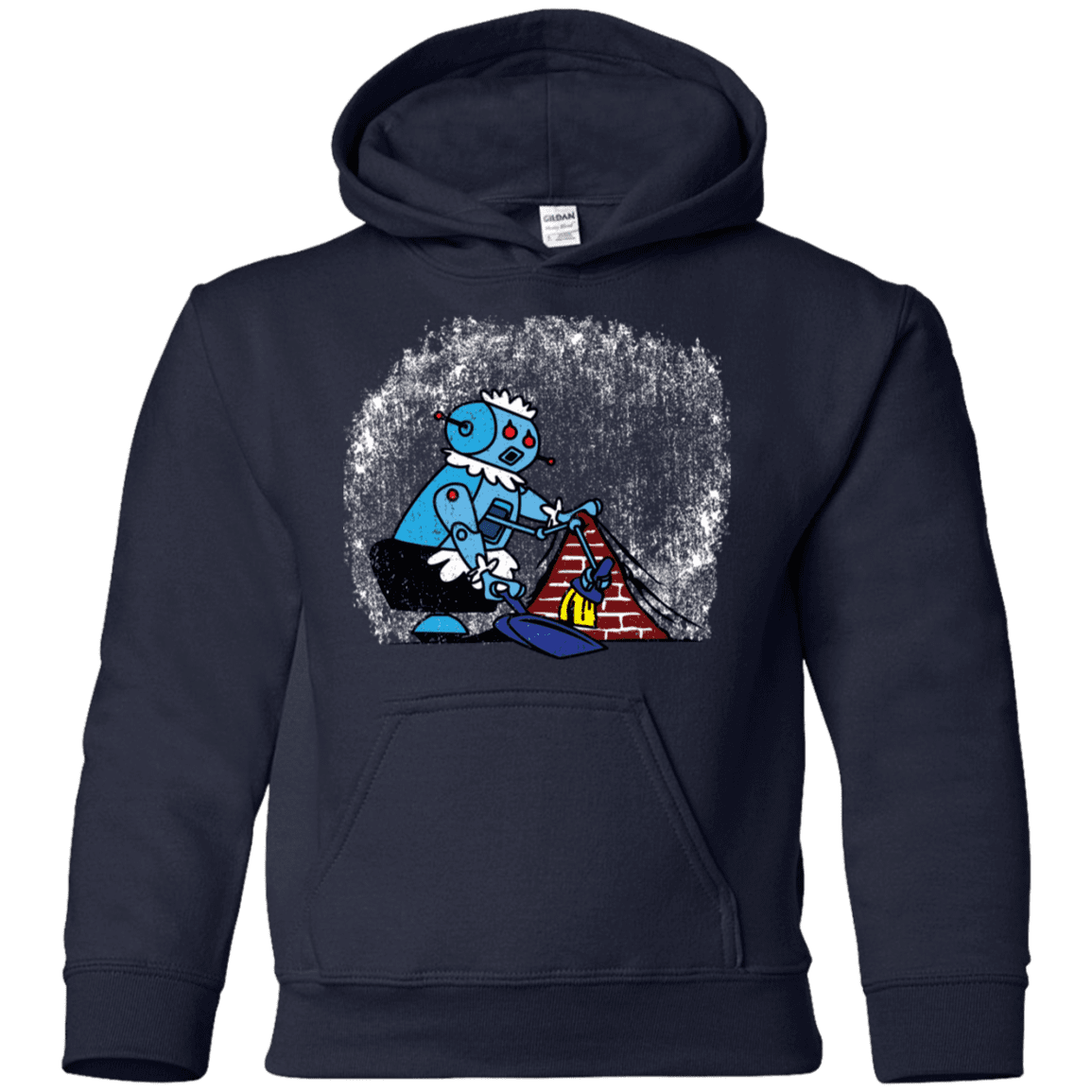 Sweatshirts Navy / YS Robot Cleaner Youth Hoodie
