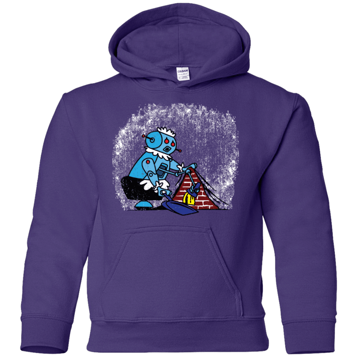 Sweatshirts Purple / YS Robot Cleaner Youth Hoodie