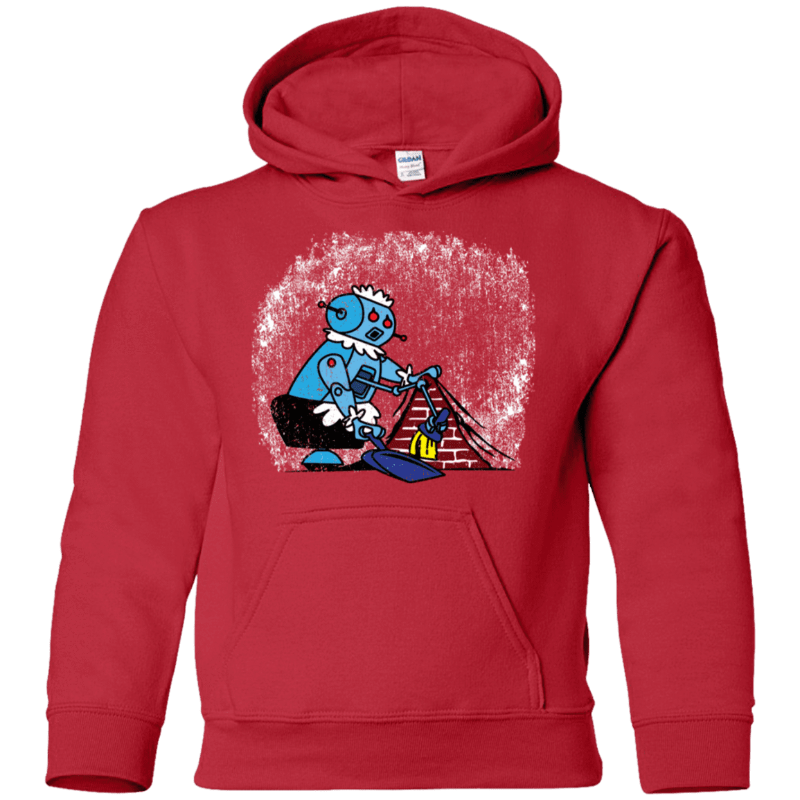 Sweatshirts Red / YS Robot Cleaner Youth Hoodie
