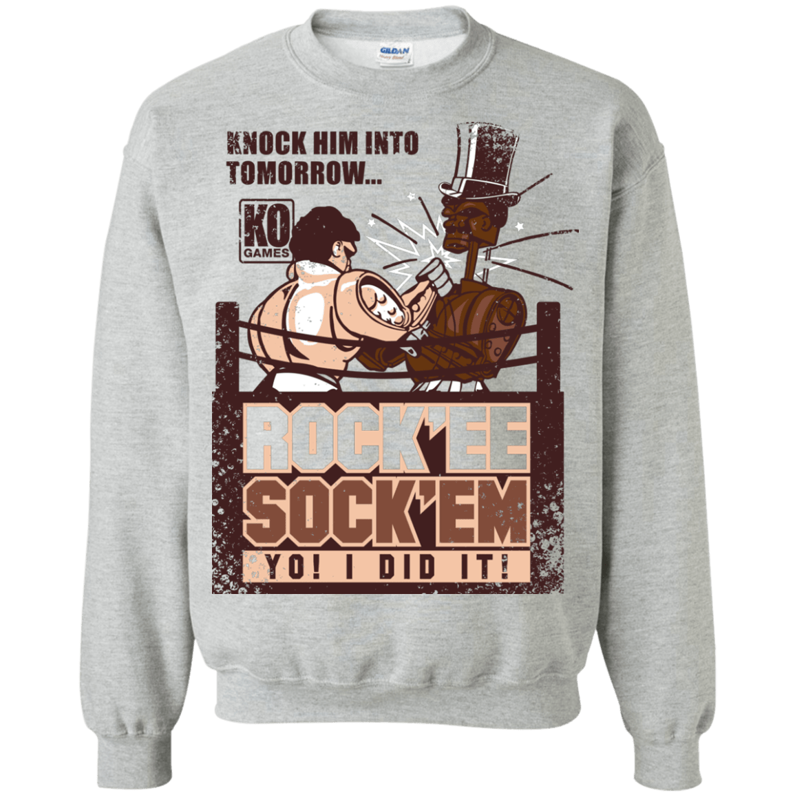 Sweatshirts Sport Grey / Small Rockee Sockem Crewneck Sweatshirt