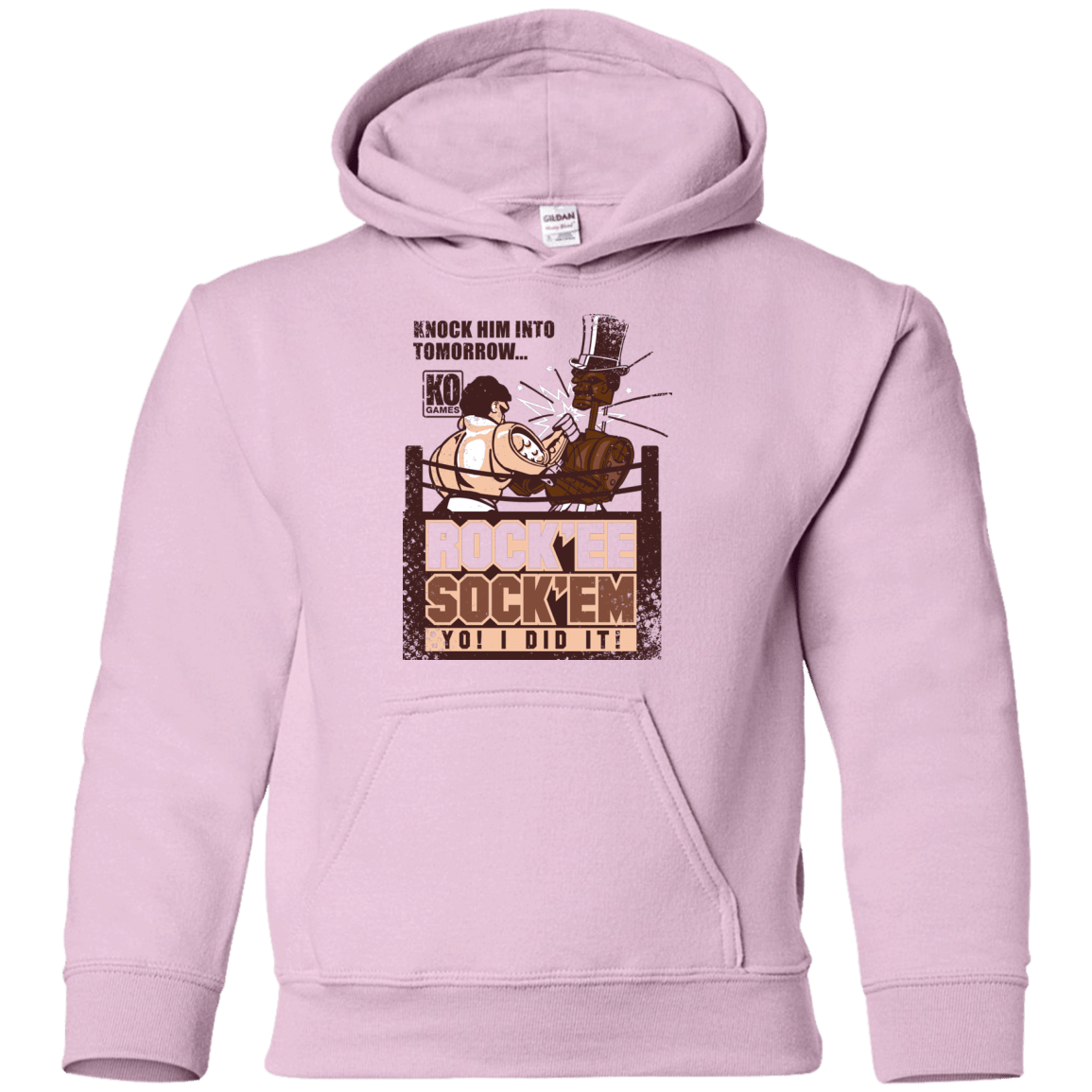 Sweatshirts Light Pink / YS Rockee Sockem Youth Hoodie