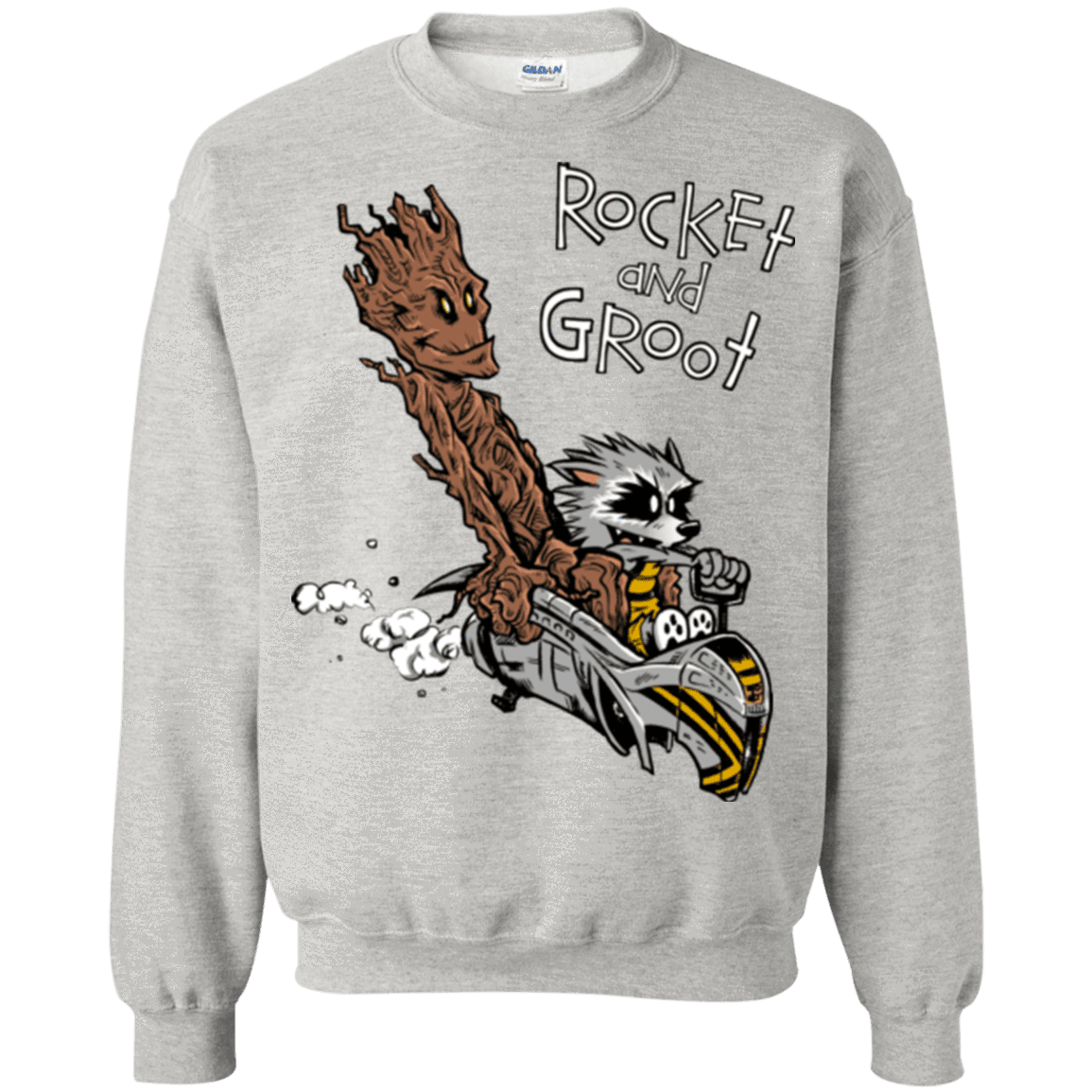 Sweatshirts Ash / Small Rocket and Groot Crewneck Sweatshirt