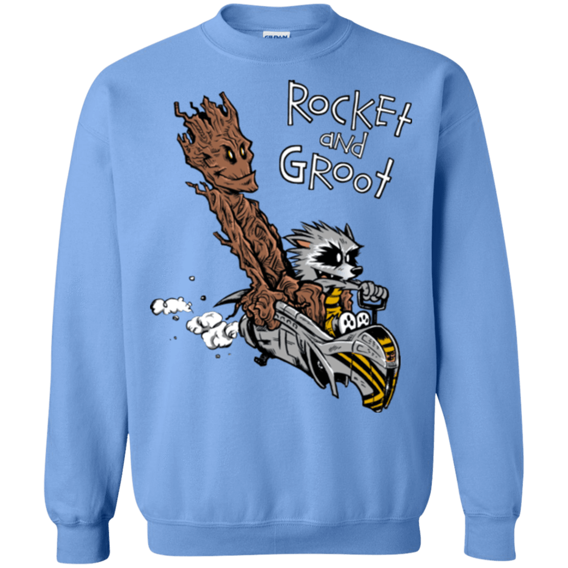 Sweatshirts Carolina Blue / Small Rocket and Groot Crewneck Sweatshirt
