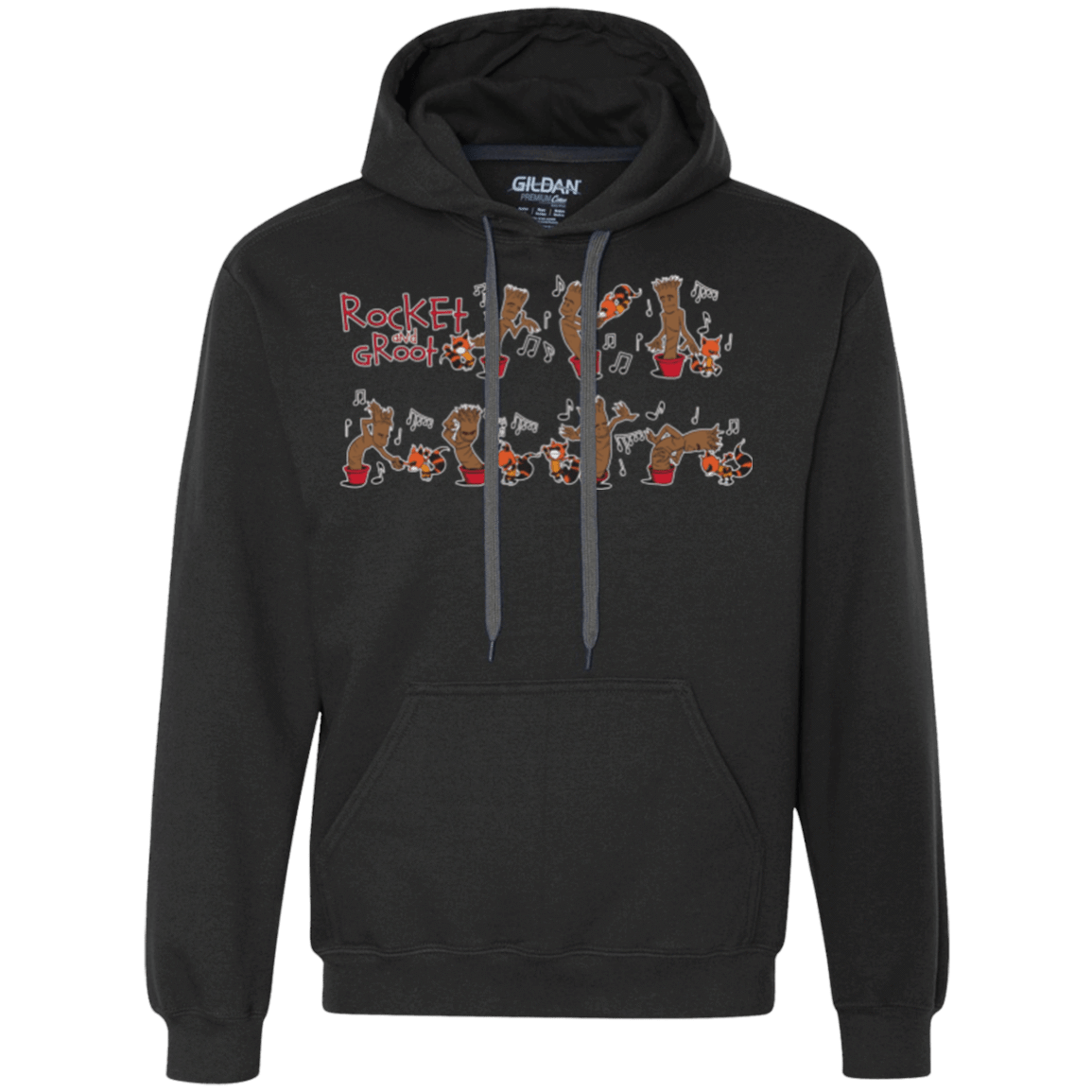 Sweatshirts Black / Small Rocket and Groot Premium Fleece Hoodie