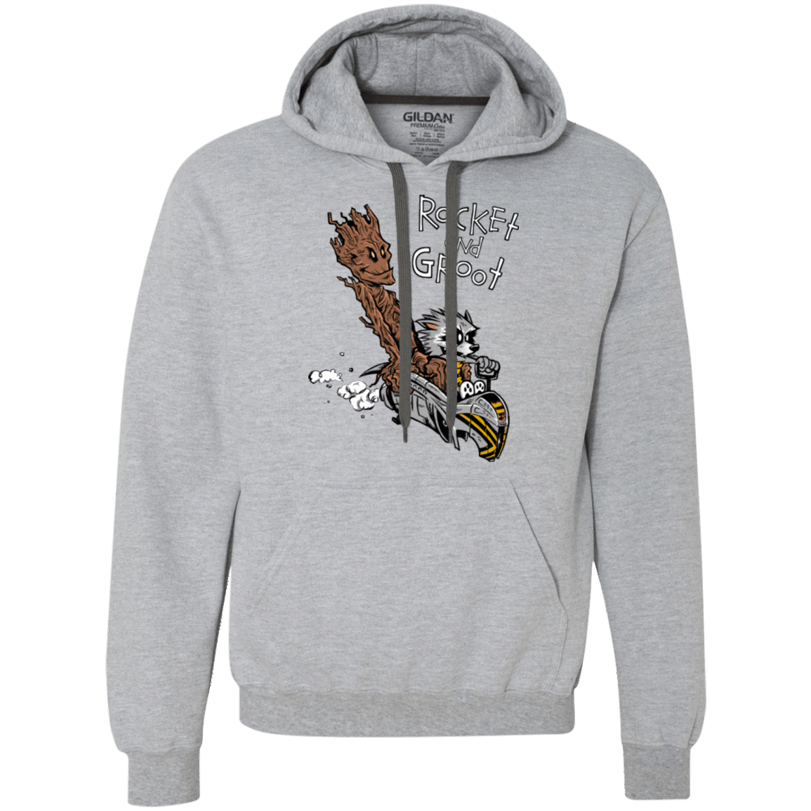 Sweatshirts Sport Grey / Small Rocket and Groot Premium Fleece Hoodie