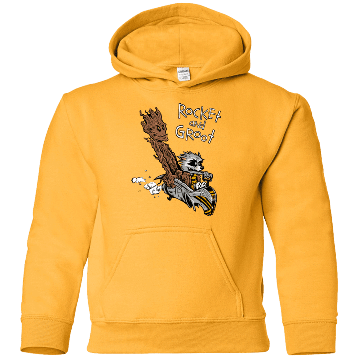 Sweatshirts Gold / YS Rocket and Groot Youth Hoodie