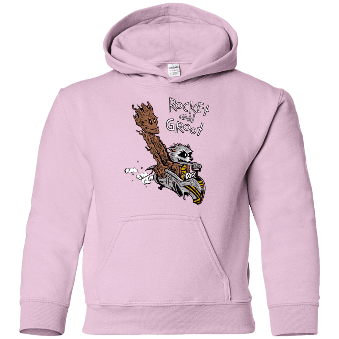 Sweatshirts Light Pink / YS Rocket and Groot Youth Hoodie