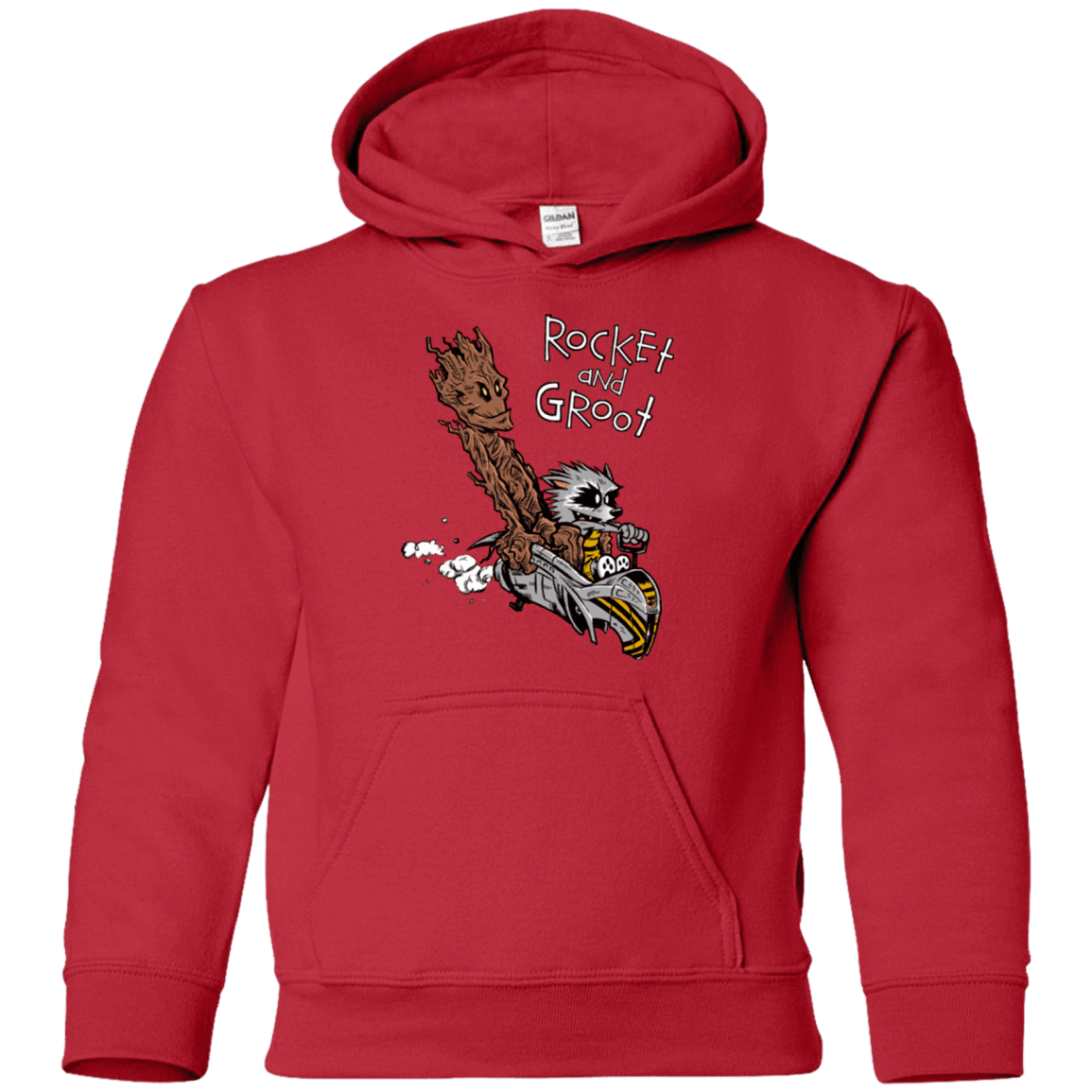 Sweatshirts Red / YS Rocket and Groot Youth Hoodie