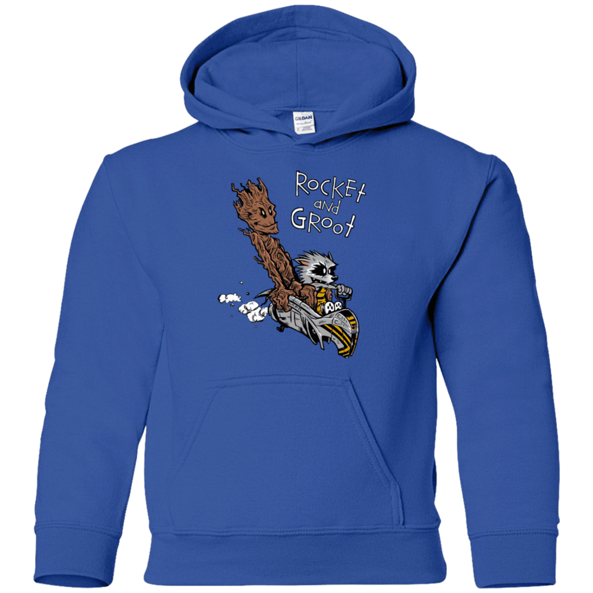 Sweatshirts Royal / YS Rocket and Groot Youth Hoodie