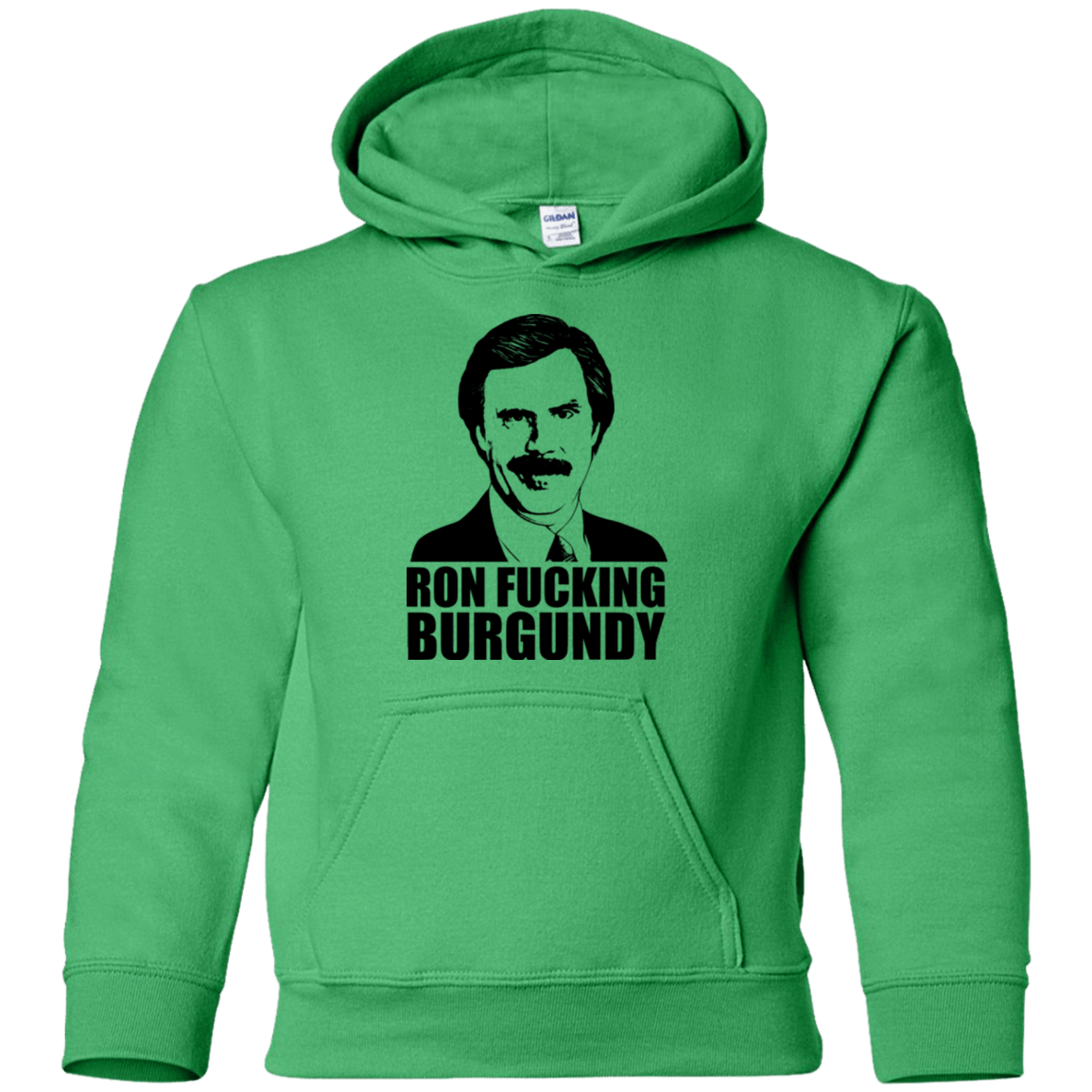 Sweatshirts Irish Green / YS Ron Fucking Burgundy Youth Hoodie