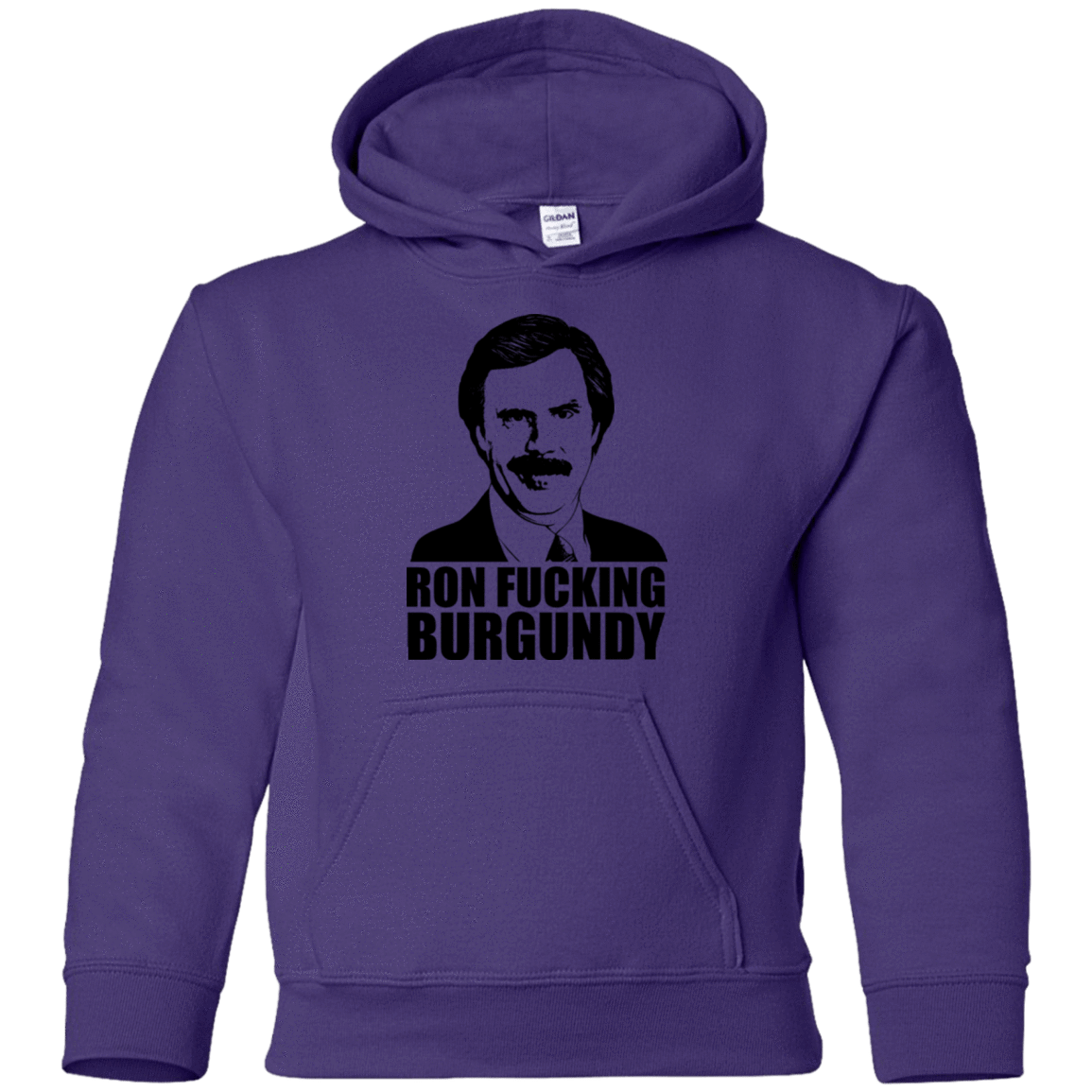 Sweatshirts Purple / YS Ron Fucking Burgundy Youth Hoodie
