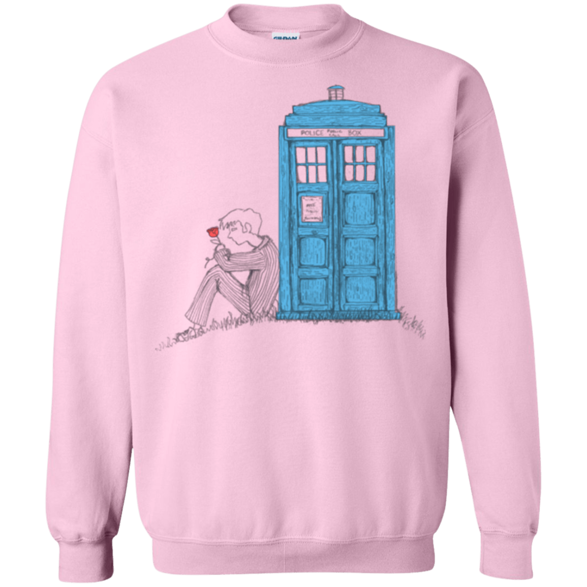 Sweatshirts Light Pink / Small Rose Crewneck Sweatshirt