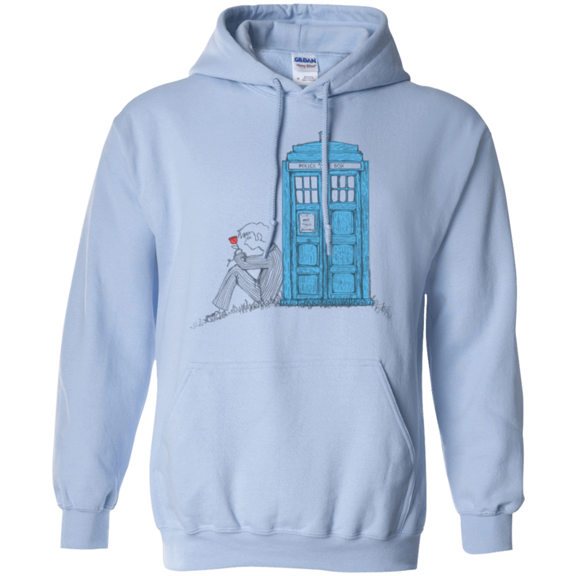 Sweatshirts Light Blue / Small Rose Pullover Hoodie
