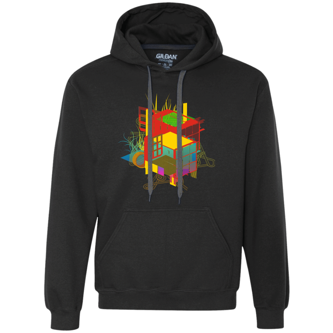 Sweatshirts Black / S Rubik's Building Premium Fleece Hoodie