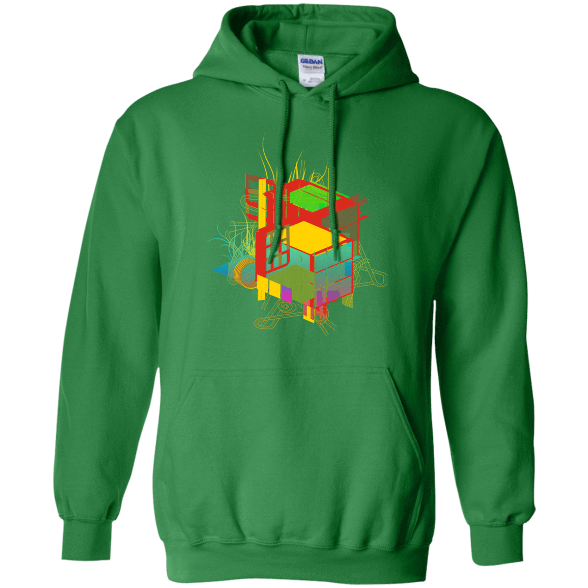 Sweatshirts Irish Green / S Rubik's Building Pullover Hoodie