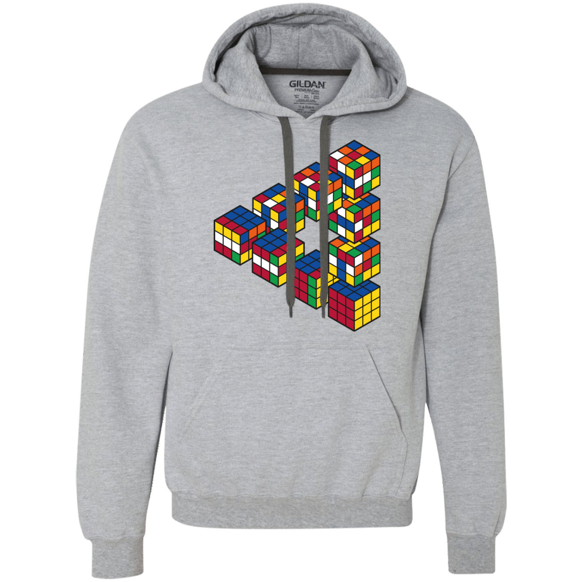 Sweatshirts Sport Grey / S Rubiks Cube Penrose Triangle Premium Fleece Hoodie