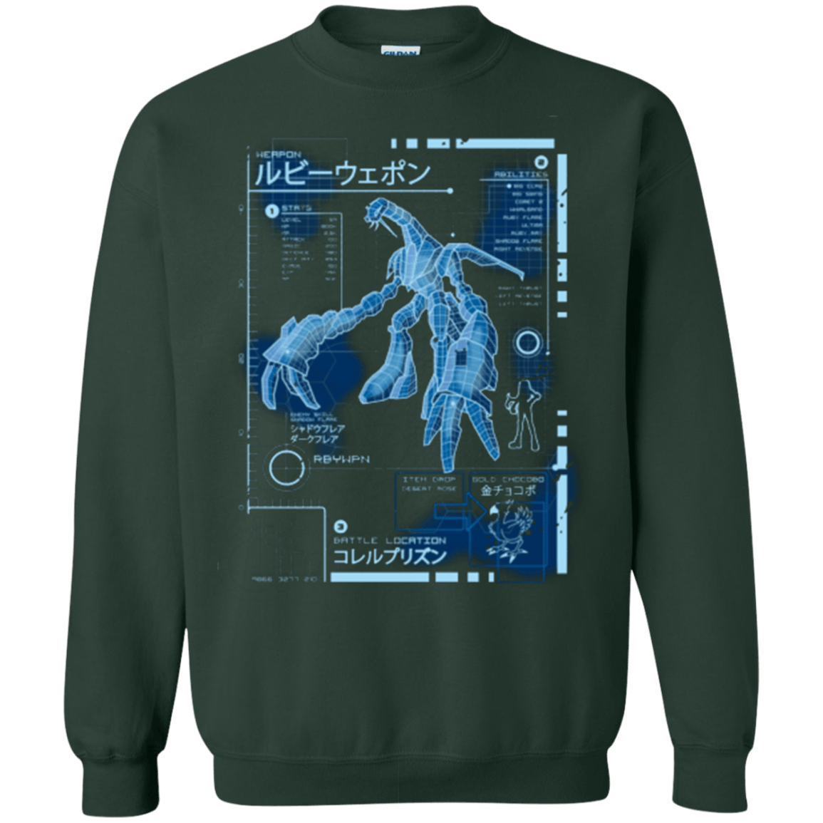 Sweatshirts Forest Green / Small RUBY BLUEPRINT Crewneck Sweatshirt