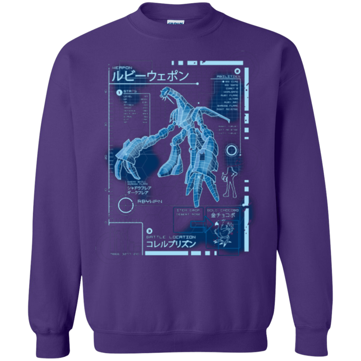 Sweatshirts Purple / Small RUBY BLUEPRINT Crewneck Sweatshirt