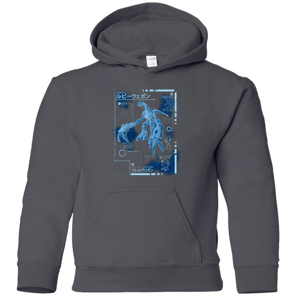 Sweatshirts Charcoal / YS RUBY BLUEPRINT Youth Hoodie