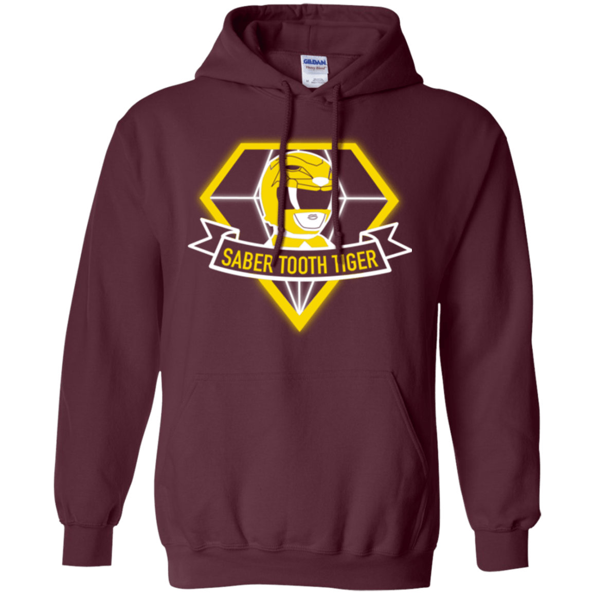 Sweatshirts Maroon / Small Saber Tooth Tiger Pullover Hoodie
