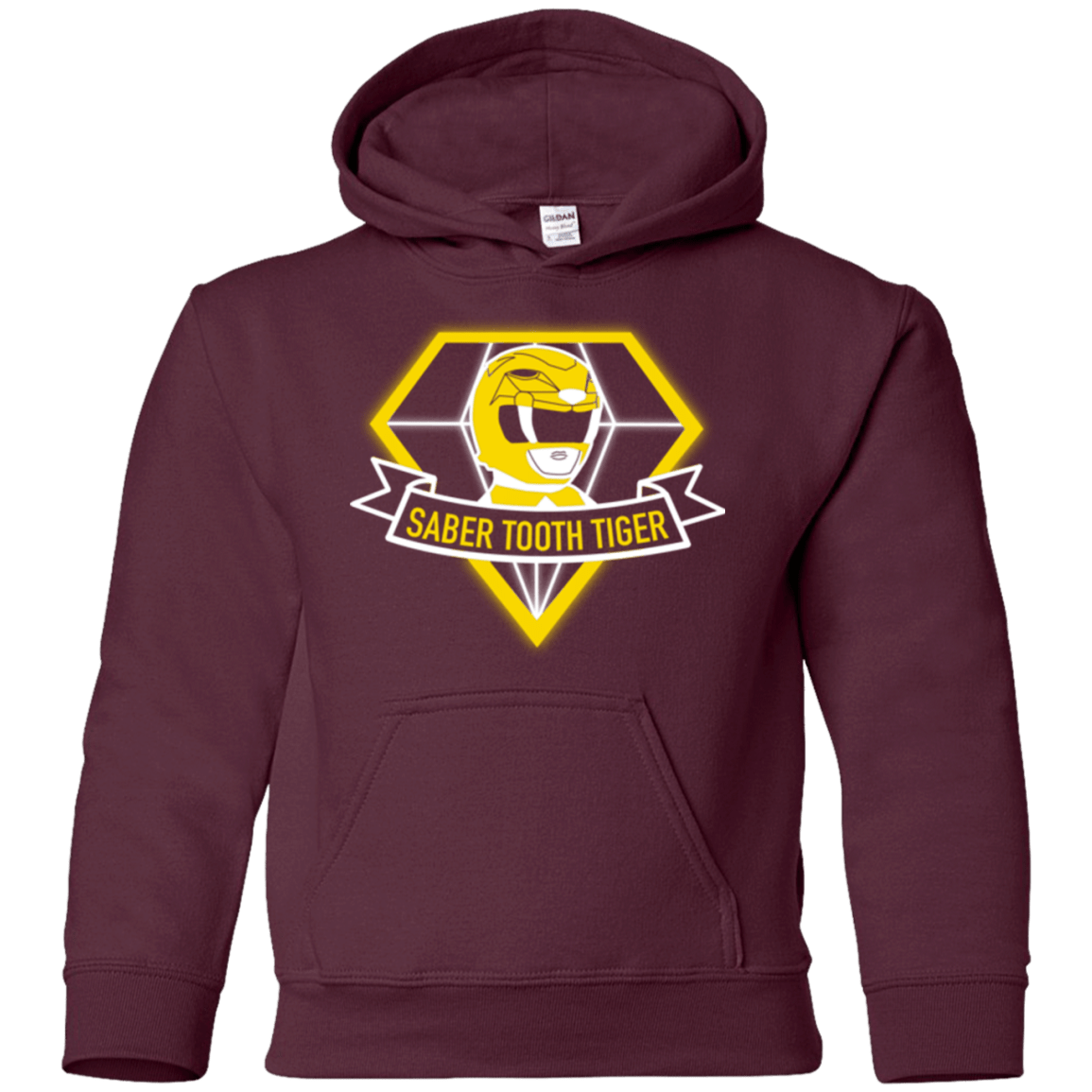 Sweatshirts Maroon / YS Saber Tooth Tiger Youth Hoodie
