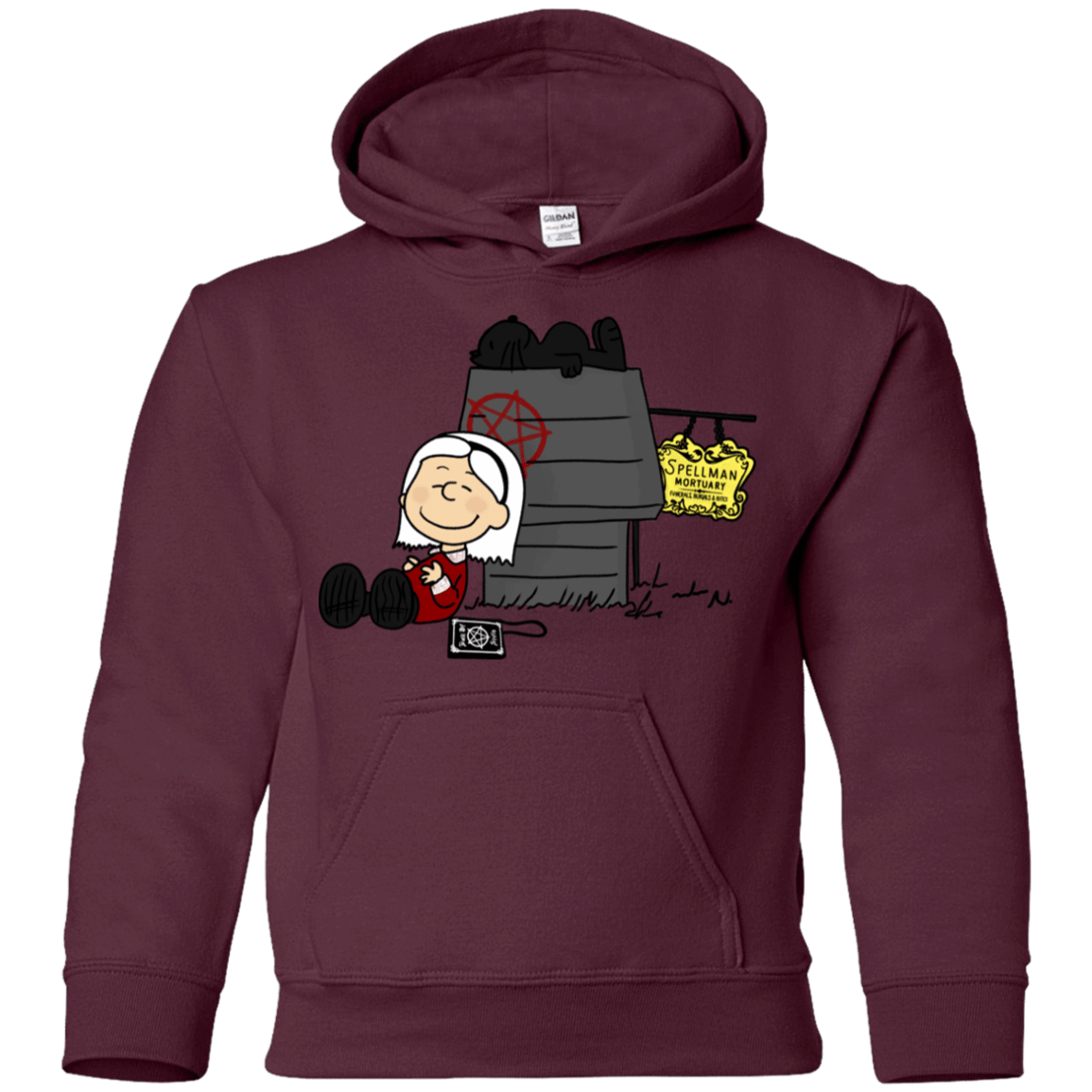 Sweatshirts Maroon / YS Sabrina Brown Youth Hoodie