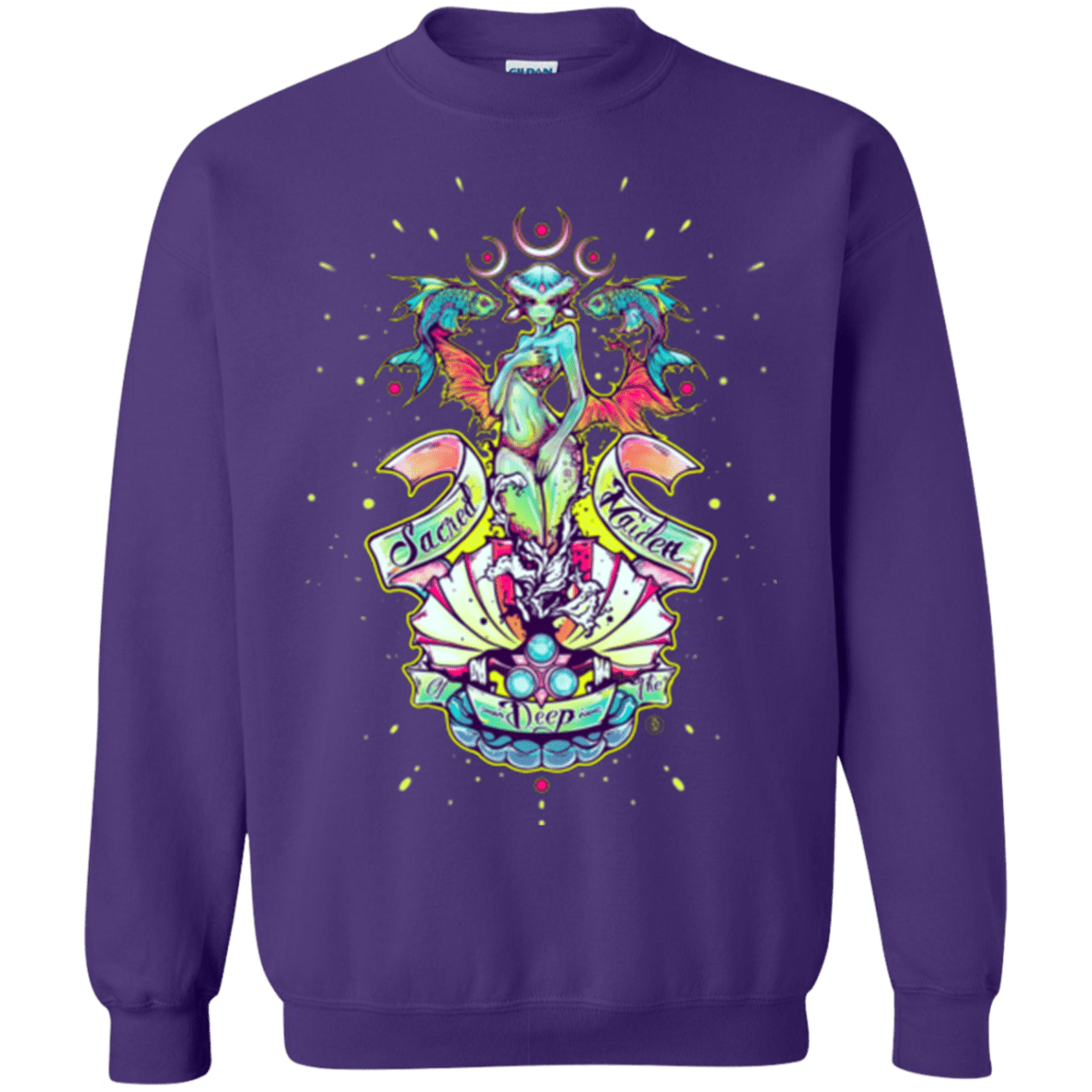 Sweatshirts Purple / Small Sacred Maiden of the Deep Crewneck Sweatshirt
