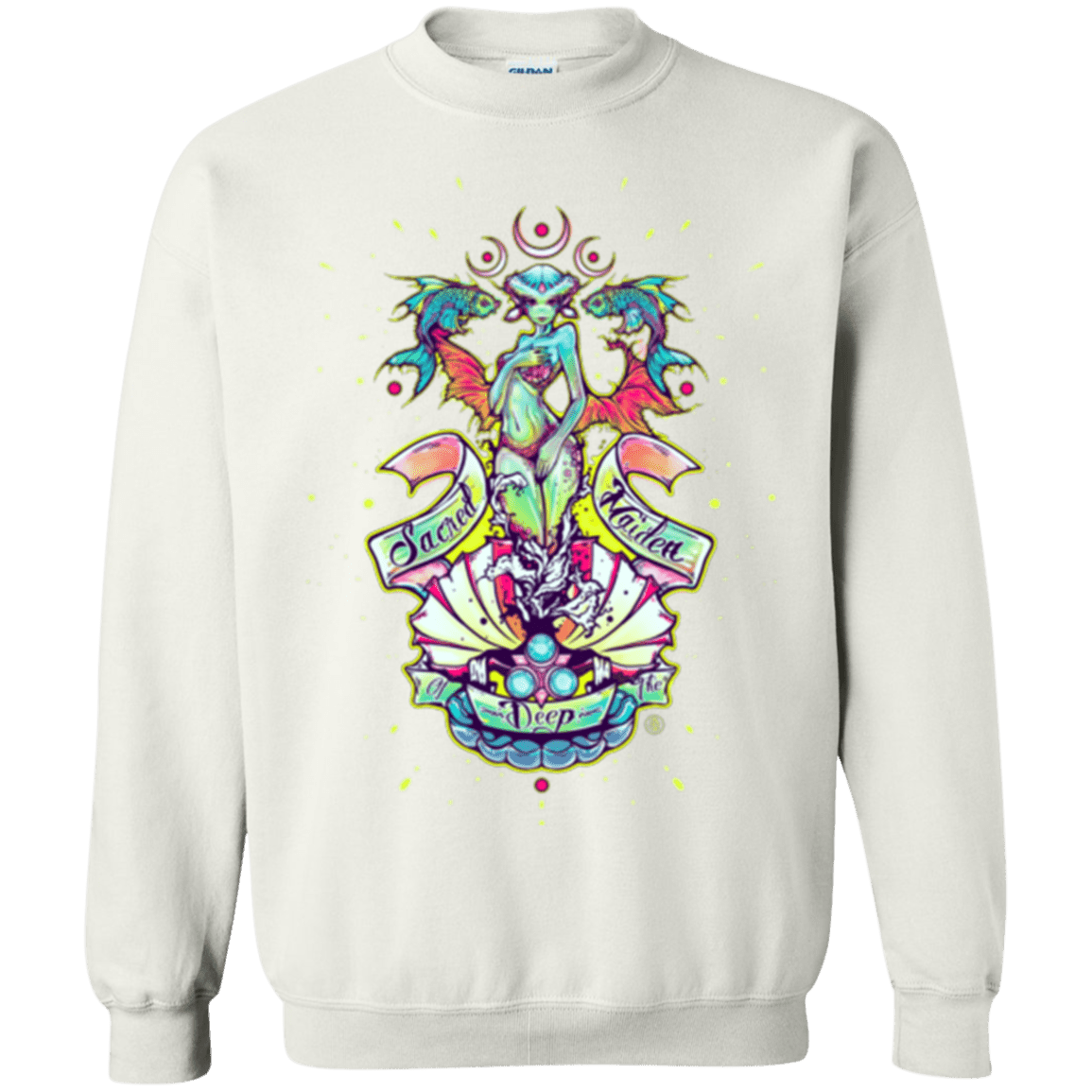 Sweatshirts White / Small Sacred Maiden of the Deep Crewneck Sweatshirt