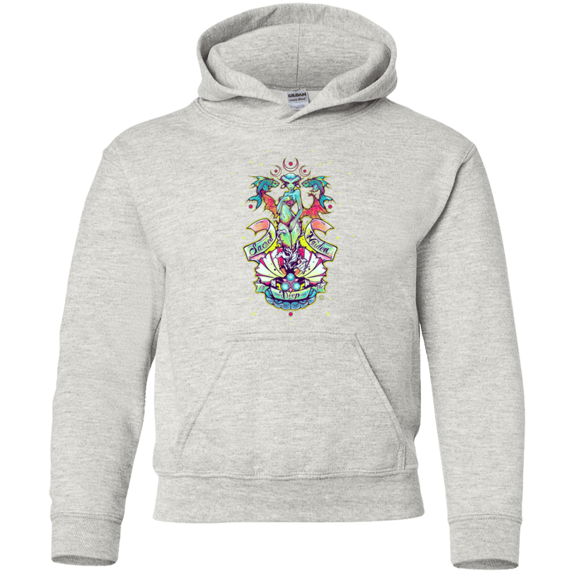 Sweatshirts Ash / YS Sacred Maiden of the Deep Youth Hoodie