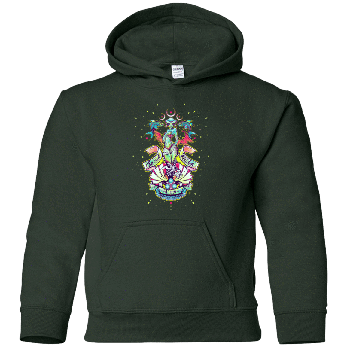 Sweatshirts Forest Green / YS Sacred Maiden of the Deep Youth Hoodie