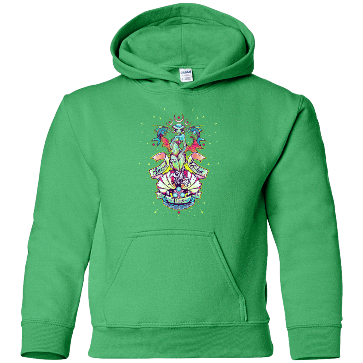 Sweatshirts Irish Green / YS Sacred Maiden of the Deep Youth Hoodie